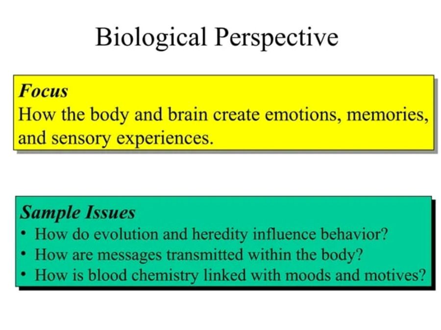 Biological perspective of psychology