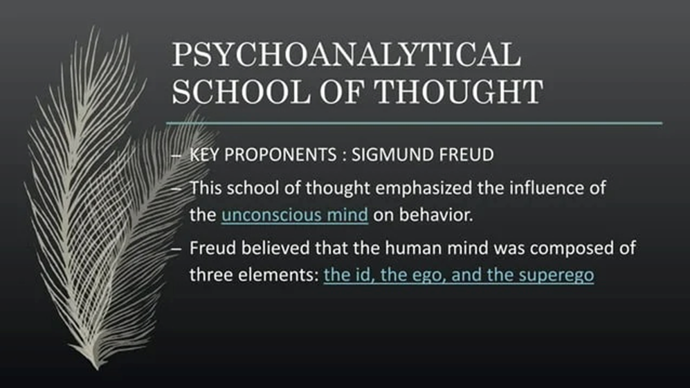 psychoanalytical  Schools of Thought in Psychology 