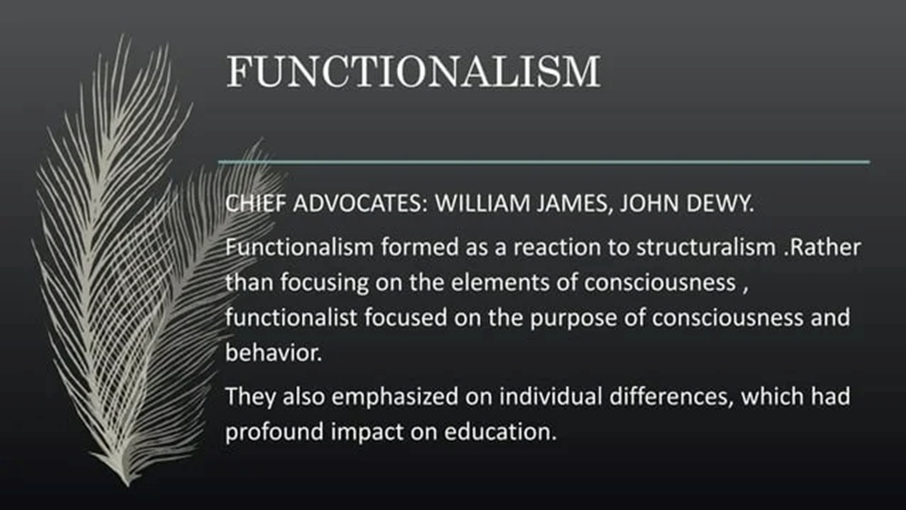 Functionalism Schools of Thought in Psychology 